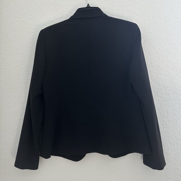 Nine West Womens Two-Button Blazer Sz 4 Black Dark Acedemia Preppy Office Siren - Picture 2 of 12